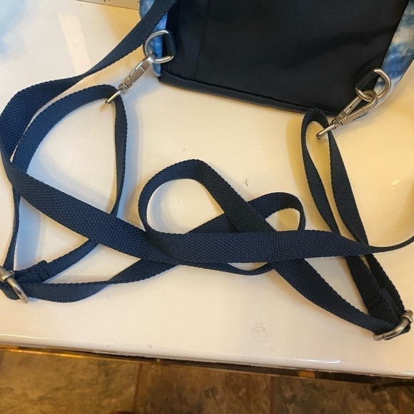 NWT BLUE & TAN MINI BACKPACK/HANDBAG - Picture 11 of 13